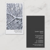 Carte De Visite Photo instantanée - Branches de neige (Devant / Derrière)
