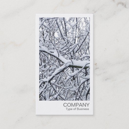 Carte De Visite Photo instantanée - Branches de neige (Devant)