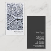 Carte De Visite Photo instantanée - Branches enneigées (Devant / Derrière)