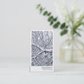 Carte De Visite Photo instantanée - Branches enneigées (Debout devant)
