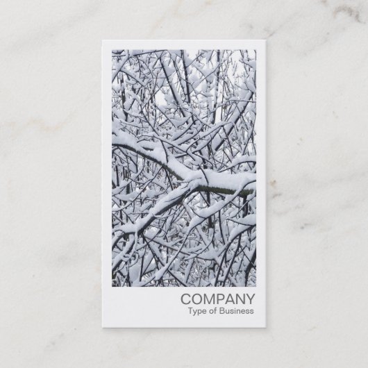 Carte De Visite Photo instantanée - Branches enneigées (Devant)
