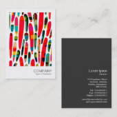 Carte De Visite Photo instantanée - Collage de couleurs 150222 (Devant / Derrière)