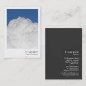 Carte De Visite Photo instantanée - Cumulus Cloud (Devant / Derrière)