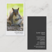 Carte De Visite Photo instantanée - Écureuil (Devant / Derrière)