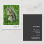 Carte De Visite Photo instantanée - Écureuil gris étoilé (Devant / Derrière)