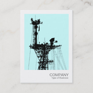 Carte De Visite Photo Instantanée - Mât Radio de Cuirassé - Bleu C