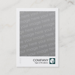 Carte De Visite Photo instantanée - Panneau du logo - Vert foncé