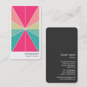 Carte De Visite Photo instantanée - Segments couleur 01 (Devant / Derrière)