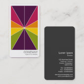 Carte De Visite Photo instantanée - Segments couleur 01 (Devant / Derrière)