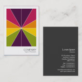 Carte De Visite Photo instantanée - Segments couleur 02 (Devant / Derrière)