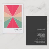 Carte De Visite Photo instantanée - Segments couleur 03 (Devant / Derrière)