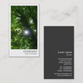 Carte De Visite Photo instantanée - Soleil à travers les arbres (Devant / Derrière)