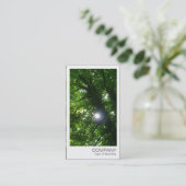 Carte De Visite Photo instantanée - Soleil à travers les arbres (Debout devant)