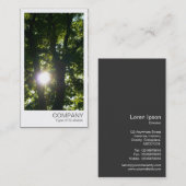 Carte De Visite Photo instantanée - Soleil à travers les arbres (Devant / Derrière)