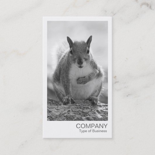 Carte De Visite Photo instantanée - Squirrel BW (Devant)