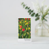 Carte De Visite Photo instantanée - Tulipes colorées (Debout devant)