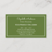 Carte De Visite Photo italienne professionnelle moderne (Dos)