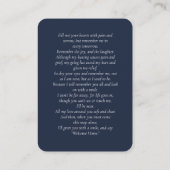 Carte De Visite Photo Joint Double Funeral Blue Prayer Card (Dos)