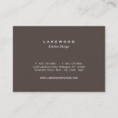 Carte de visite photo Kitchen Taupe (Dos)