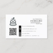 Carte De Visite Photo Logo Boulangerie QR Code (Dos)