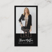 Carte De Visite Photo & Logo Immobilier Professionnel Moderne (Devant)