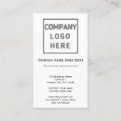 Carte De Visite Photo Logo Plain double face (Dos)