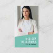 Carte De Visite Photo Logo QR Code Moderne Professionnel Vertical (Devant)