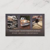 Carte De Visite Photo Logo QR Code voiture classique (Devant)