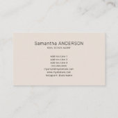 Carte De Visite Photo Maison personnalisée - Agent immobilier (Dos)