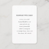 Carte De Visite Photo, Marbre, Argent Blanc, Salon, Code QR (Dos)