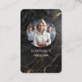 Carte De Visite Photo, Marbre, Or noir, Salon (Devant)