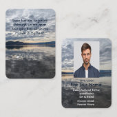 Carte De Visite Photo Memorial Prayer Lake Reflection paisible (Devant / Derrière)