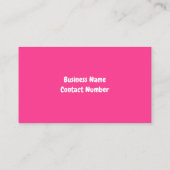 Carte De Visite Photo mignonne blanc chiot visage rose (Dos)