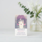 Carte De Visite Photo mignonne verticale fraîche de fille (Debout devant)