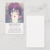 Carte De Visite Photo mignonne verticale fraîche de fille (Devant / Derrière)