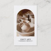 Carte De Visite Photo minimale moderne Boho Arch Code QR & Socials (Devant)