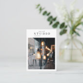 Carte de visite photo minimaliste (Debout devant)