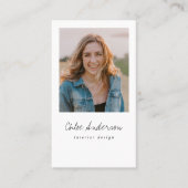 Carte de visite photo minimaliste moderne (Devant)