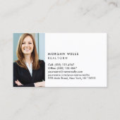 Carte De Visite Photo minimaliste professionnelle noire (Dos)