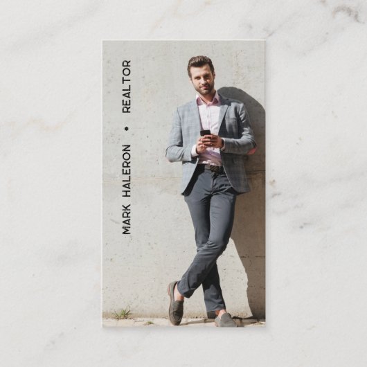 Carte De Visite Photo minimaliste simple (Devant)