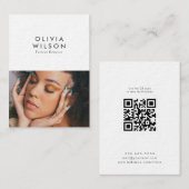 Carte De Visite Photo minime moderne verticale (Devant / Derrière)