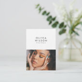 Carte De Visite Photo minime moderne verticale (Debout devant)