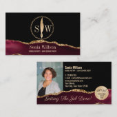 Carte De Visite Photo Mobile Agent de signature de prêt notaire Mo (Devant / Derrière)