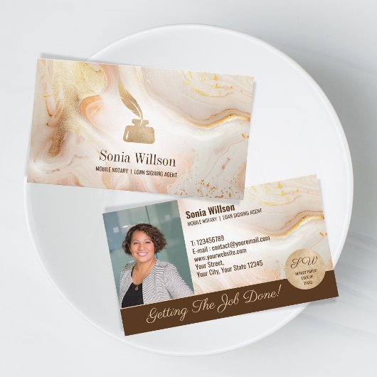 Carte De Visite Photo Mobile Agent de signature de prêt notaire Mo