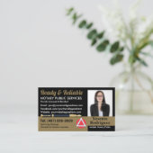 Carte De Visite Photo Mobile Notaire Public Personnalisable (Debout devant)