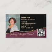 Carte De Visite Photo Mobile Prêt Notaire Signer Monogramme QR Cod (Dos)