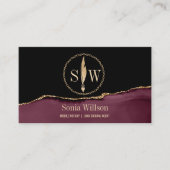 Carte De Visite Photo Mobile Prêt Notaire Signer Monogramme QR Cod (Devant)