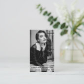 Carte de visite photo modèle acteur noir et blanc (Debout devant)