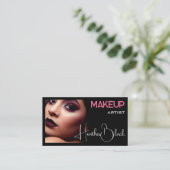 Carte De Visite Photo Modèle Plain Classic Black Rose Glam (Debout devant)