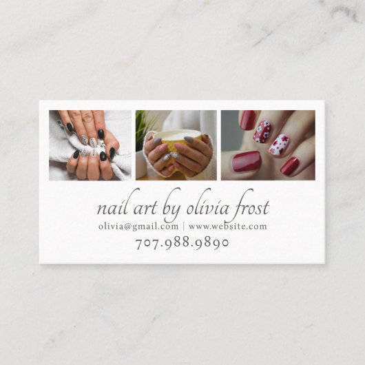 Carte de visite photo Modern Nail Tech 4 (Devant)
